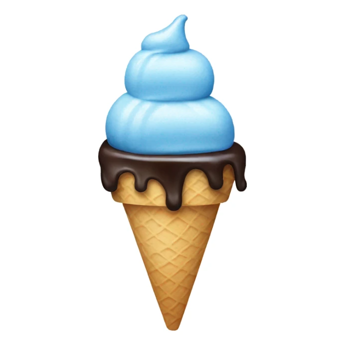 Blue ice cream sundae sticker