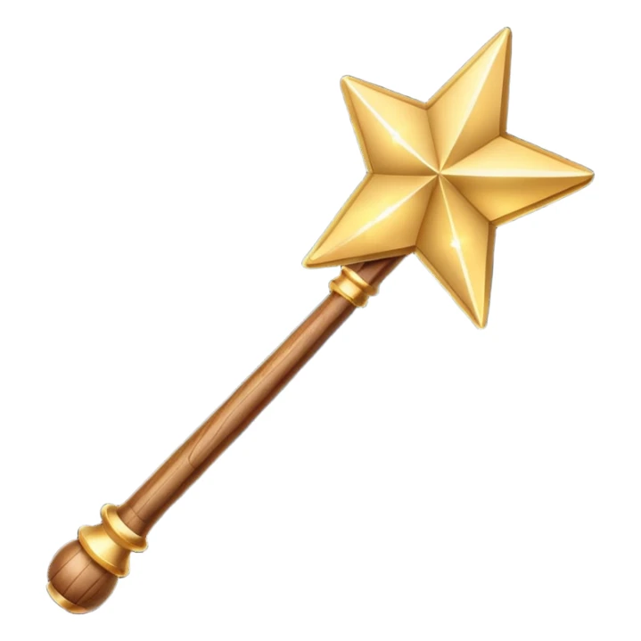 3d Magic wand with sparkle sticker