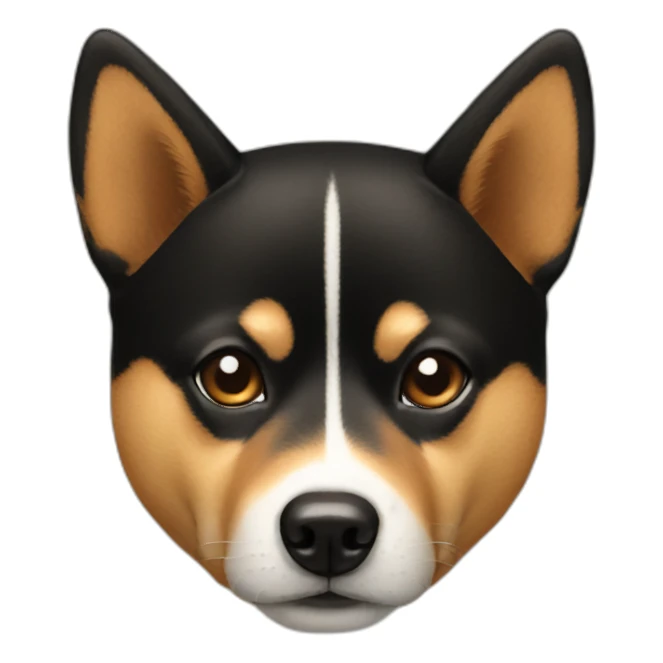black and tan shiba face sticker
