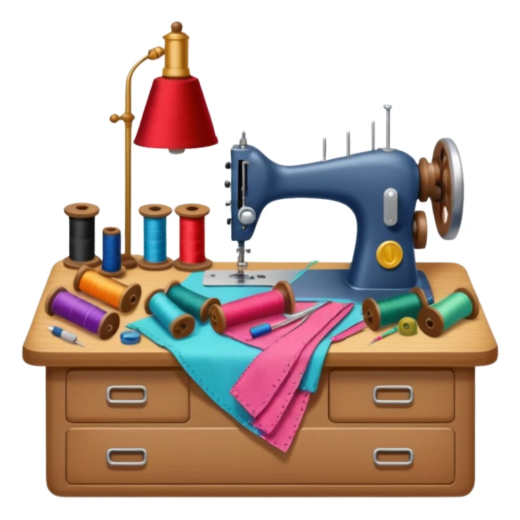 a simple seamstress worktable  sticker