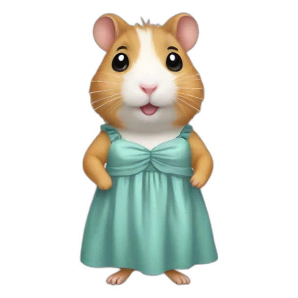 Hamster in a dress sticker
