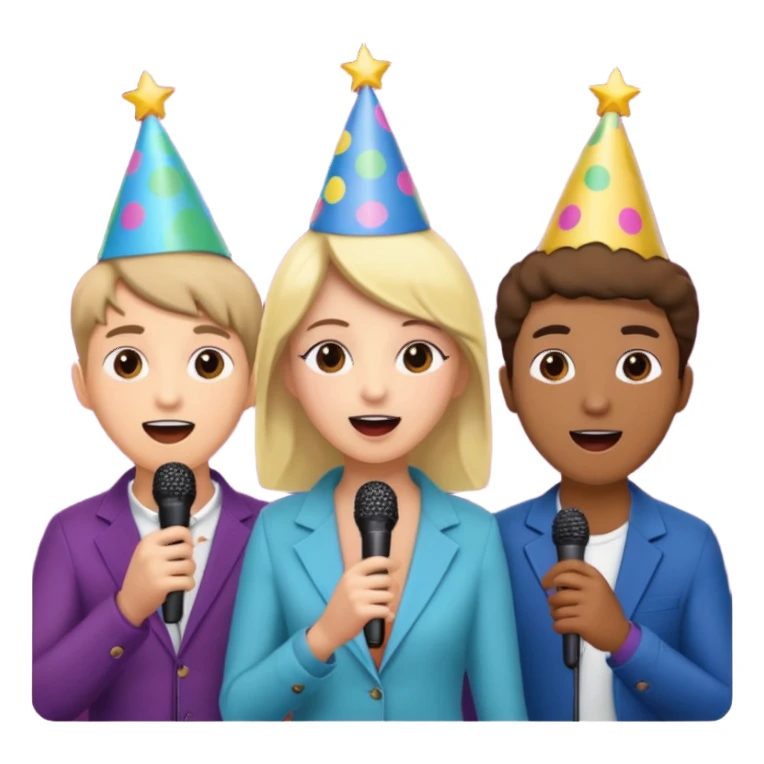 3 amigas en un karaoke cantando sticker