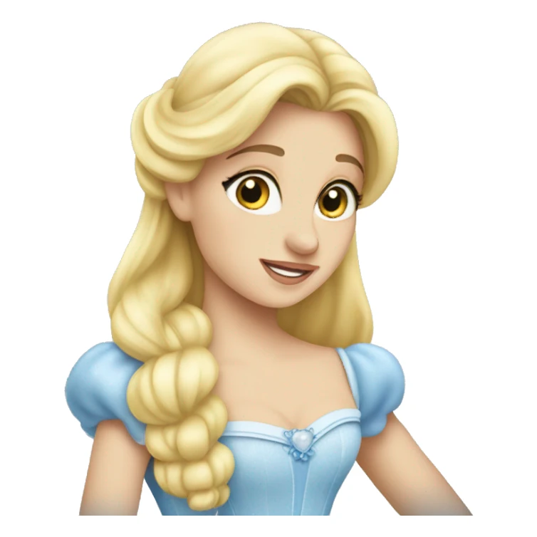 Cinderella with love facec sticker