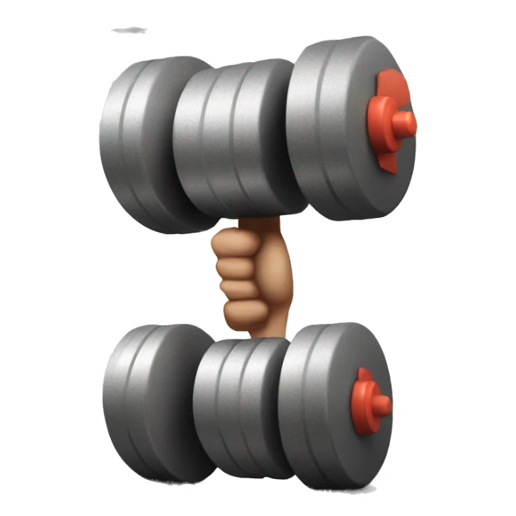 Dumbbell with a inner explosion sticker