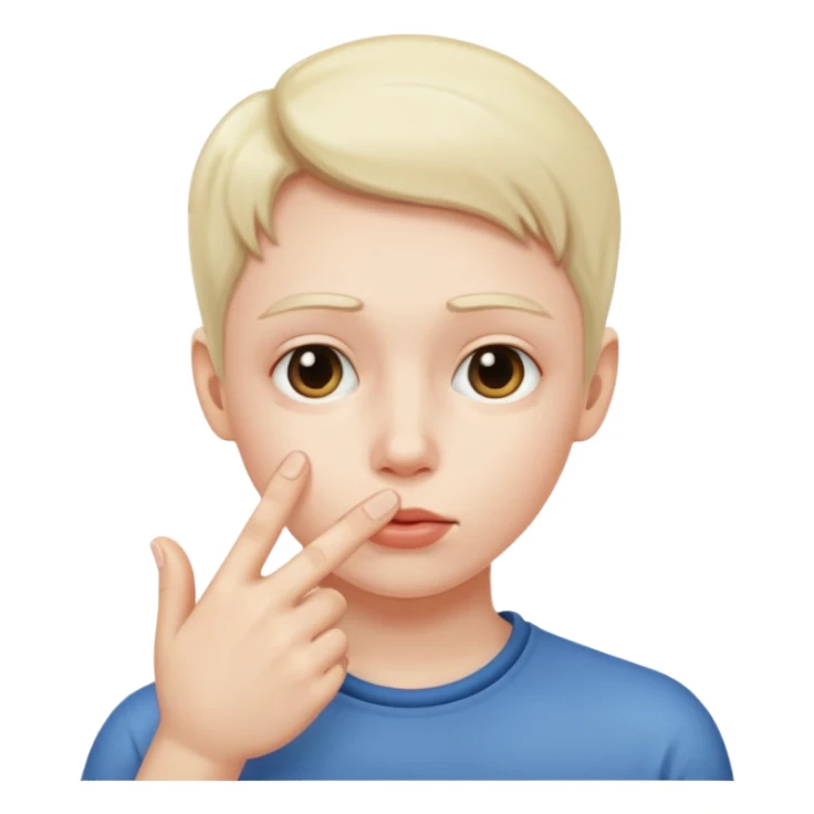 shushing finger sticker