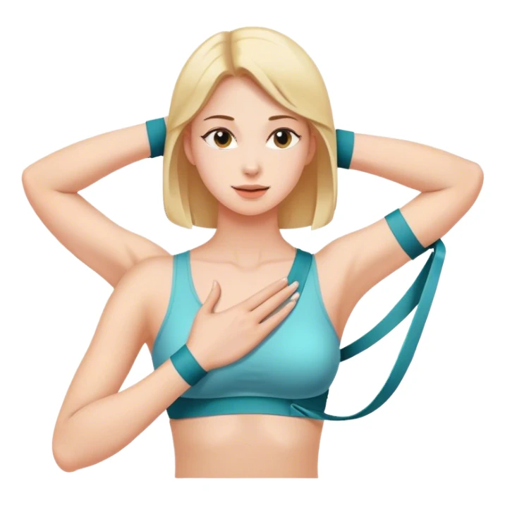 Shoulder Stretch band female  sticker