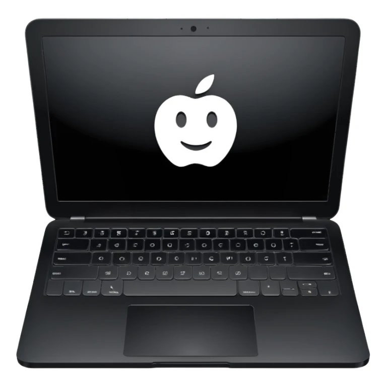 Black Laptop sticker