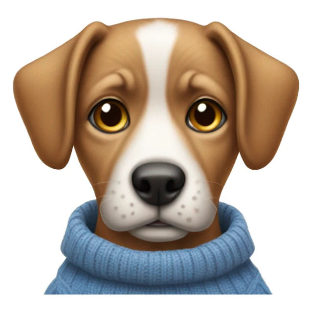 Dog wearing sweater sticker