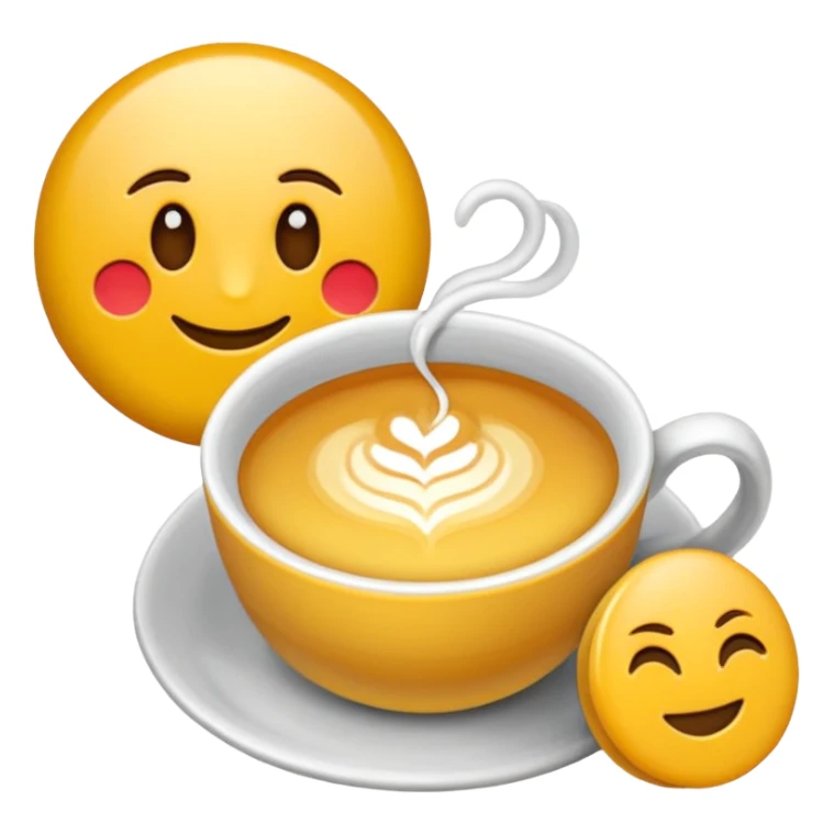 Эмодзи для кофейни LABEL. Цветовая палитра: #FFFFFF, #F7FD02, #D3D3D3, # 242424 sticker