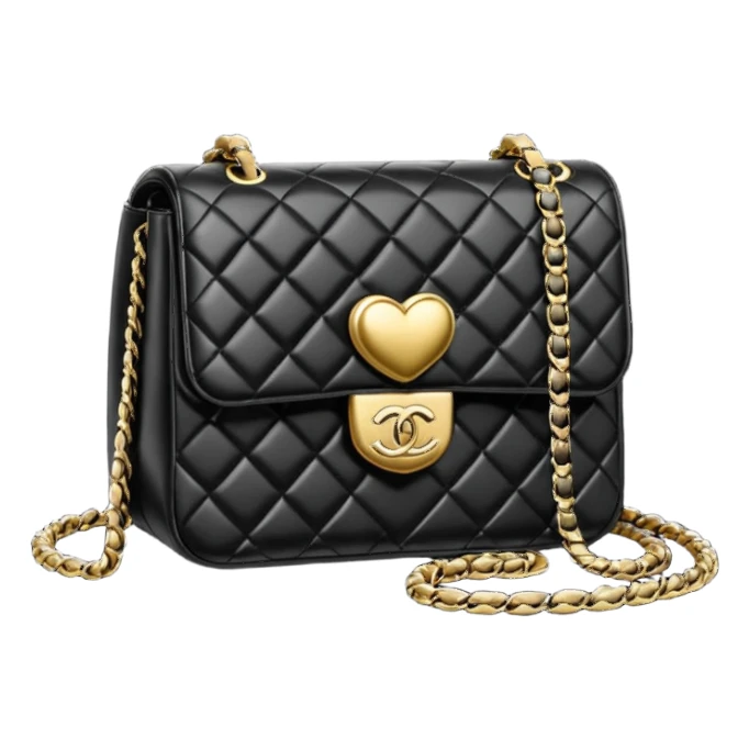 chanel heart bag sticker