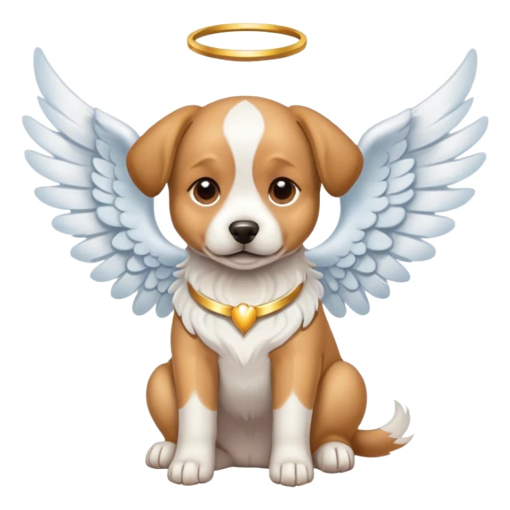 Dog with angel wings  sticker