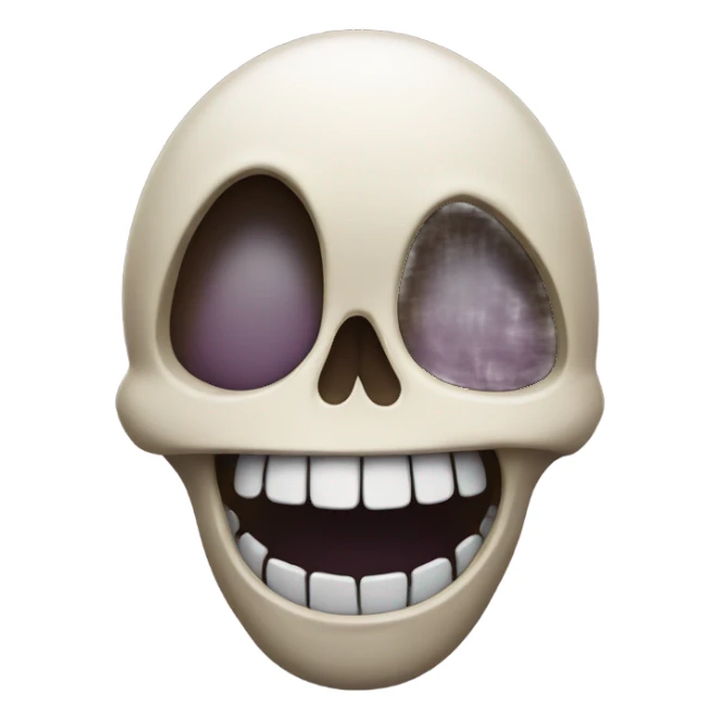 A skull laughing with a tear sticker