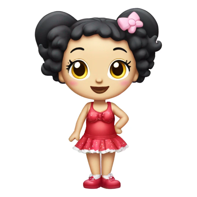 Betty boop dressed as hello kitty  sticker
