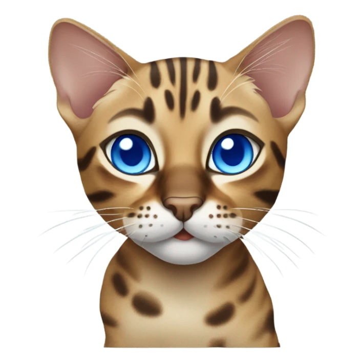 Bengal cat with blue eyes sticker