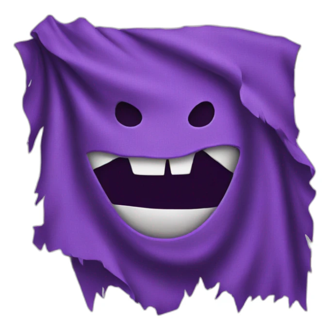 purple ripped cloth sticker