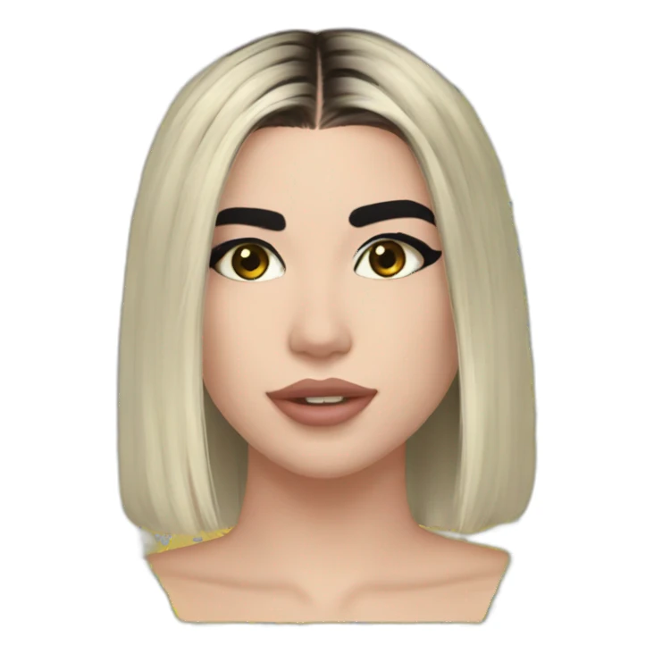 Dua Lipa with glos sticker