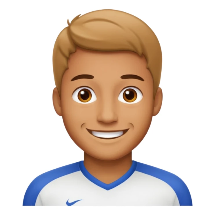 man with white jersey sticker