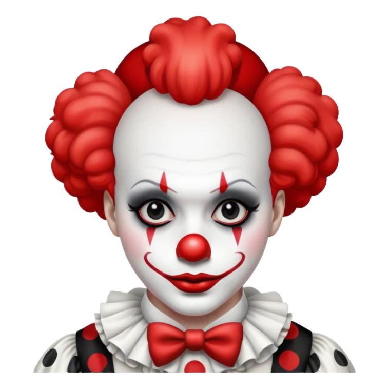 Black clown sticker