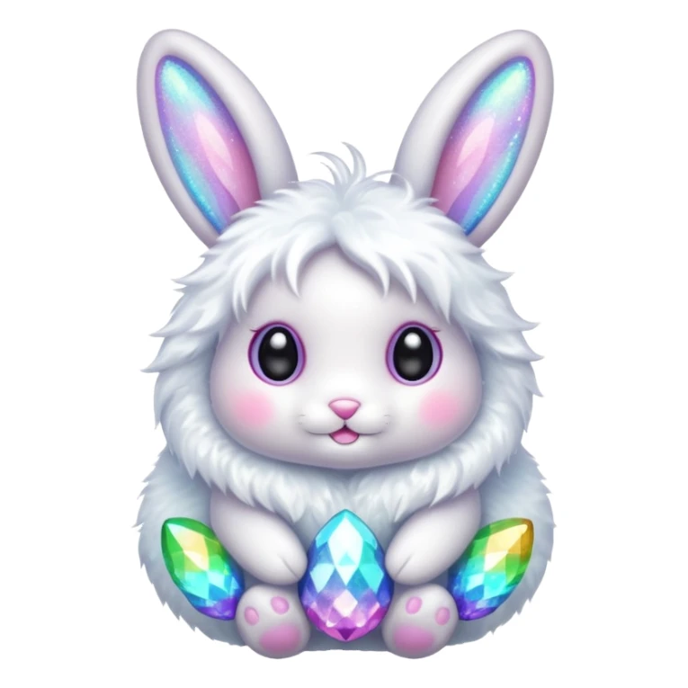 Fairy glitter bunny  sticker
