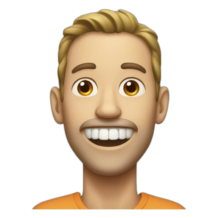 A man who has 1 billion teeth  sticker