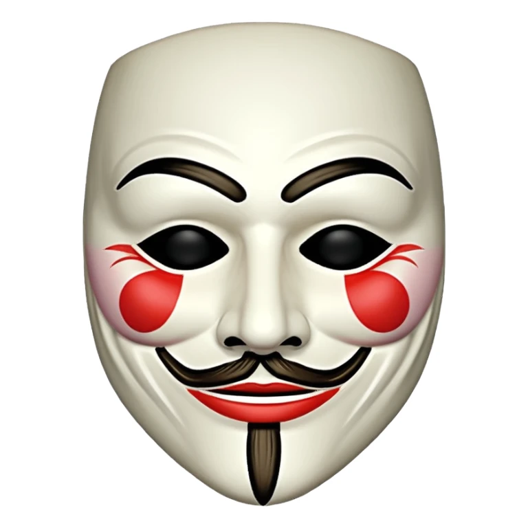 Guy fawkes mask emoji sticker