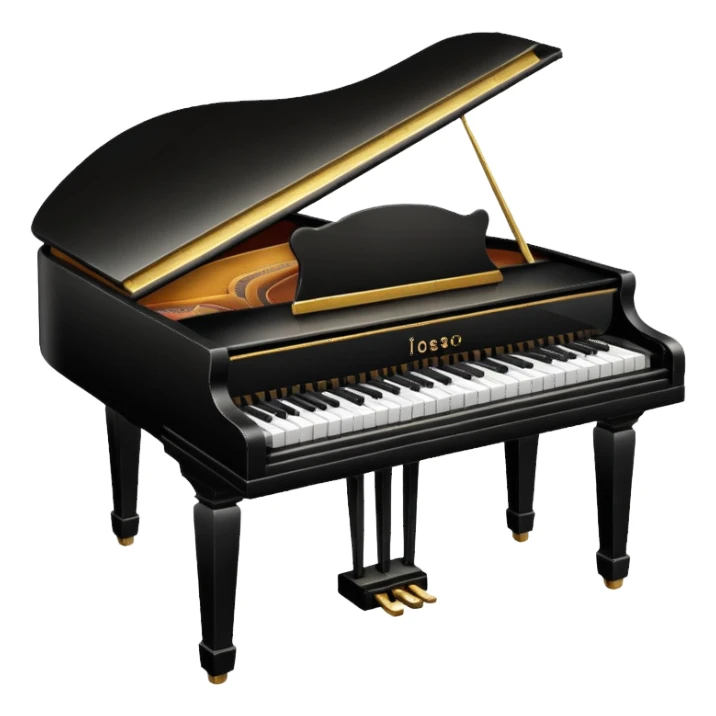piano with no written text on it sticker