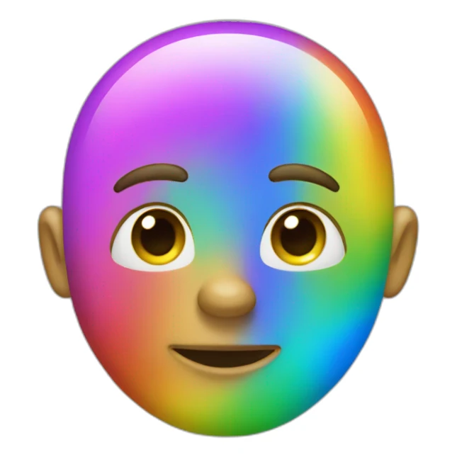 number three in rainbow bubble font sticker