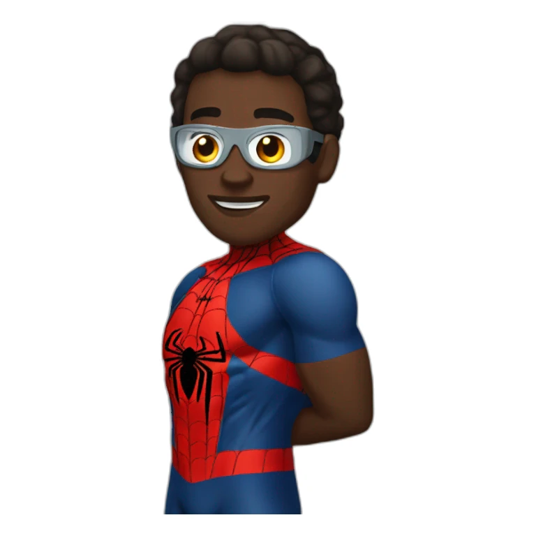 Noob Spiderman black man sticker