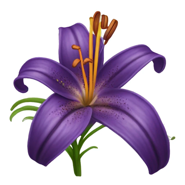 purple tiger lily sticker