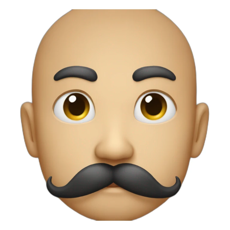 tonton H moustache sticker