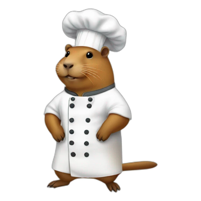 Capybara chef sticker