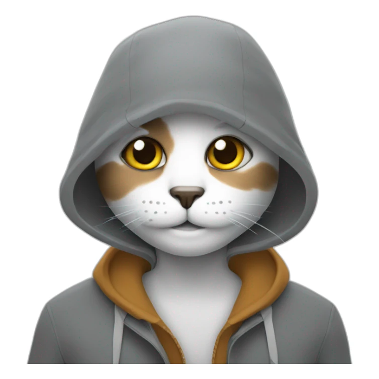 Chat gris et aveugle sticker