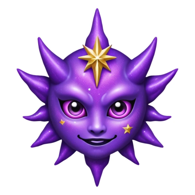 star demon purple glitter sticker