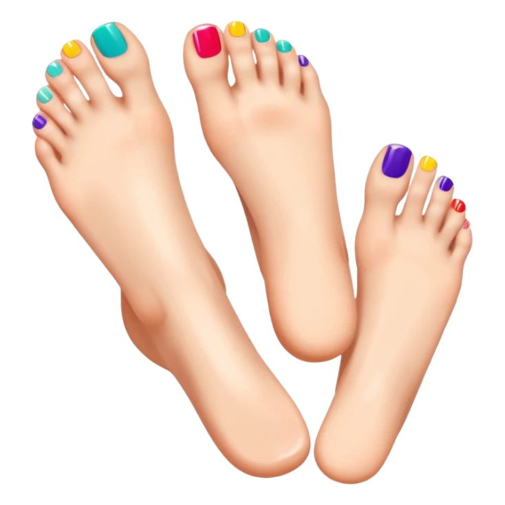 pedicure on pretty feet sticker