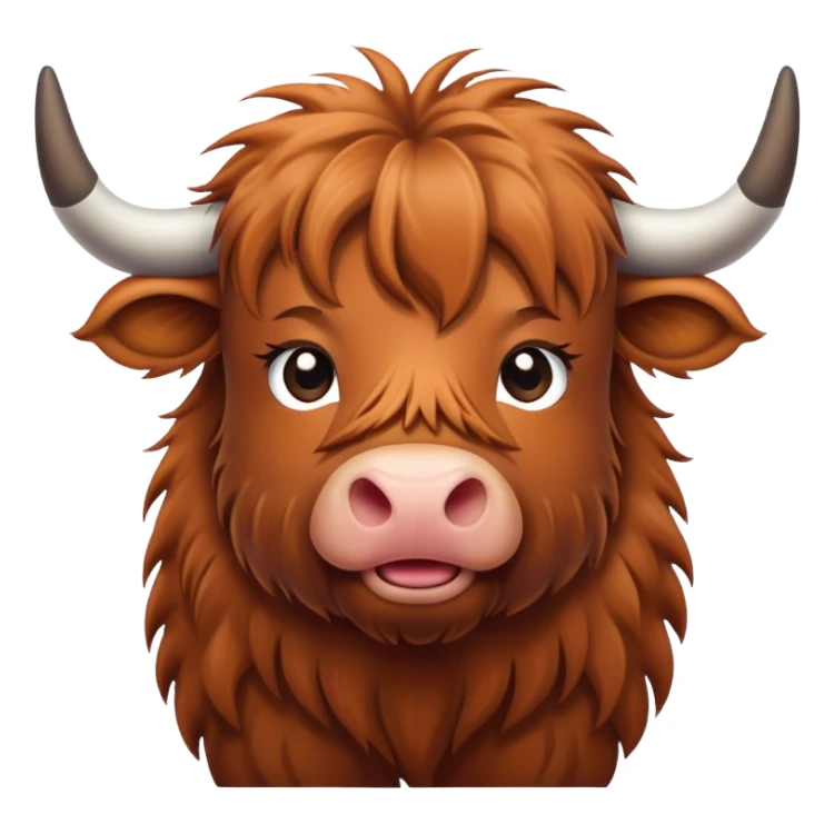 Cute highland cow sticker