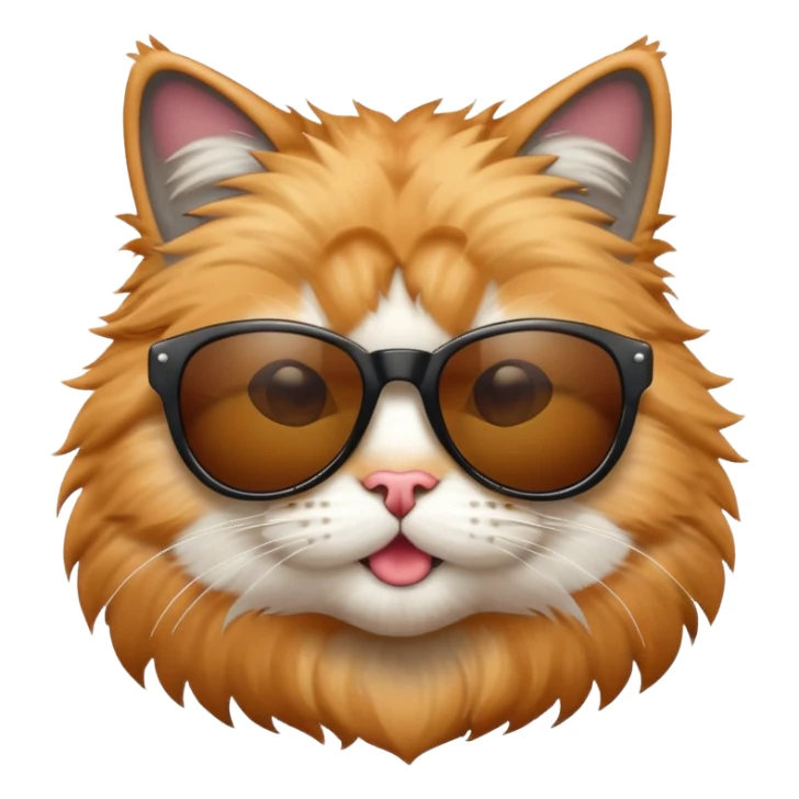 playful and cool cat with sunglasses sticker