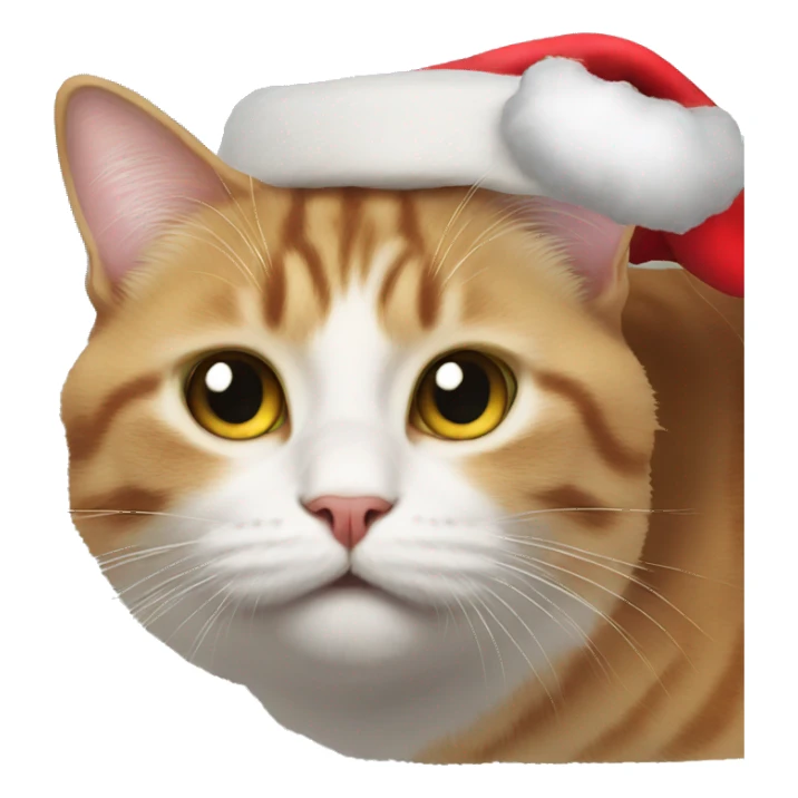 Santa cat is watching you sticker