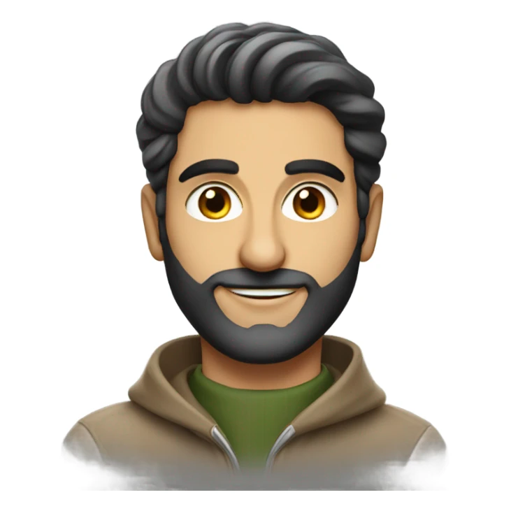 A handsome Iranian man looking proud sticker