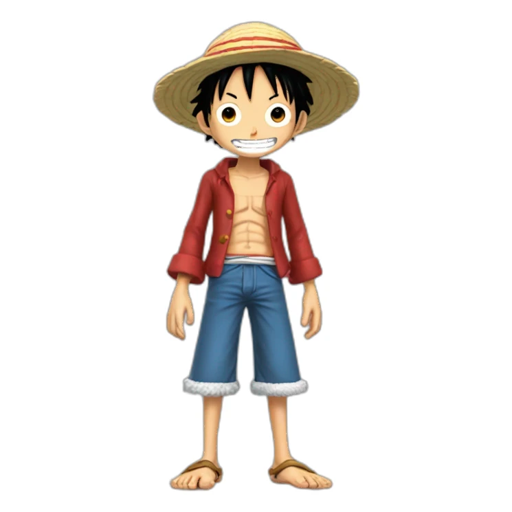 Luffy sur une fusée  sticker