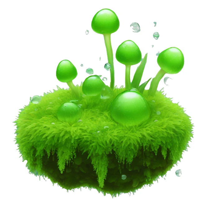 Dewdrops and moss sticker