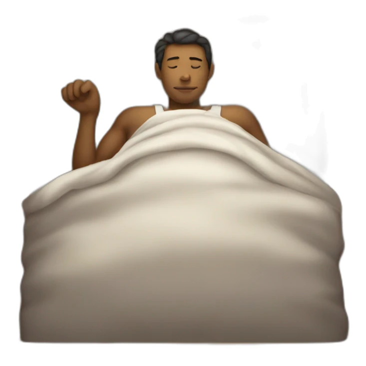 A man who is sleeping with a cat  sticker
