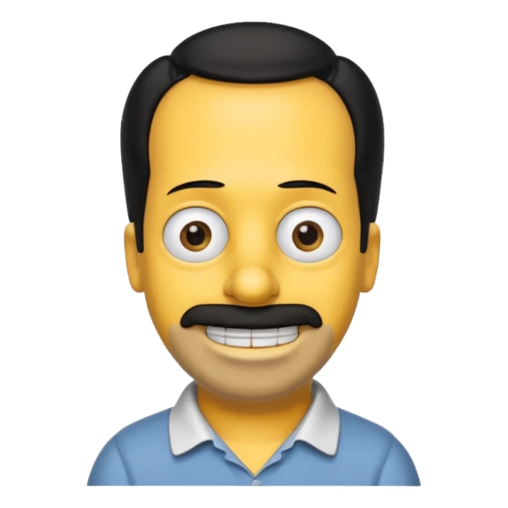 Homer Simpson with big eyes sticker