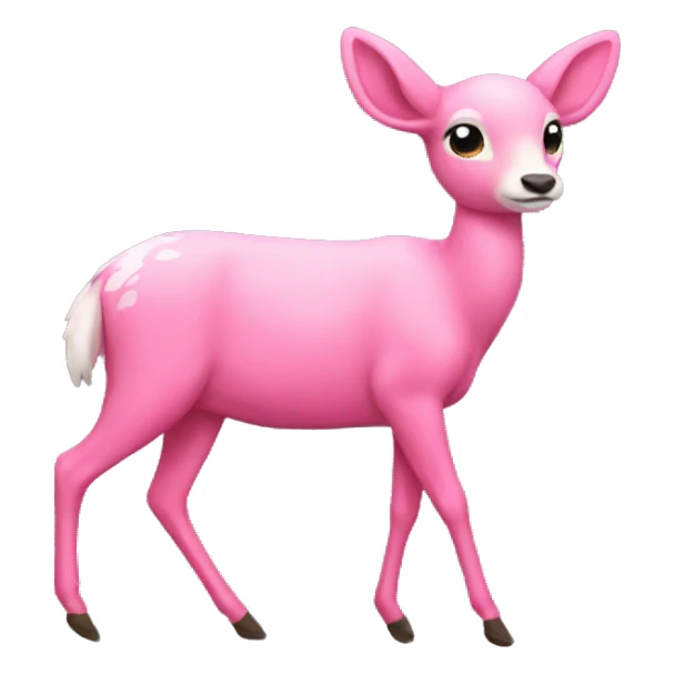 Pink deer sticker