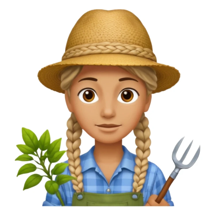 braided haired gardener sticker