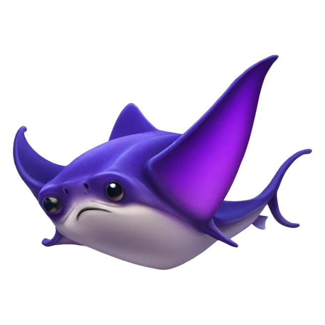purple Manta ray sticker