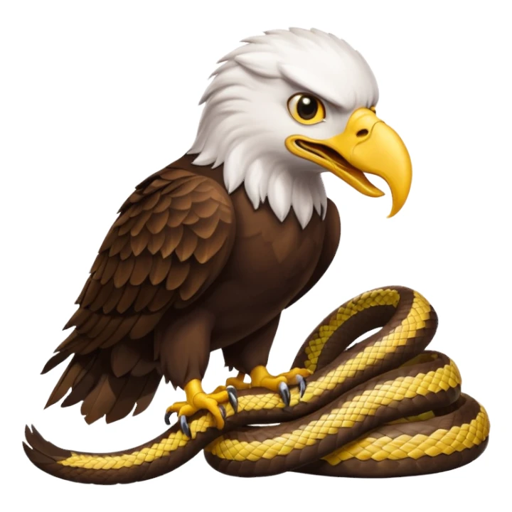Una águila con una serpiente  sticker