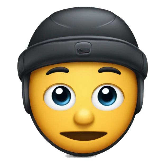 Hockey puck with cute face sticker