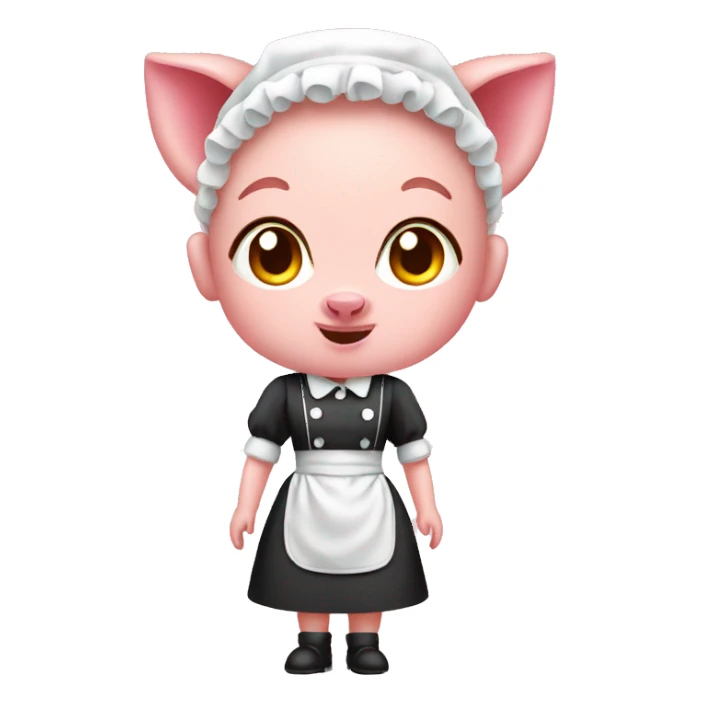 Maid pig sticker