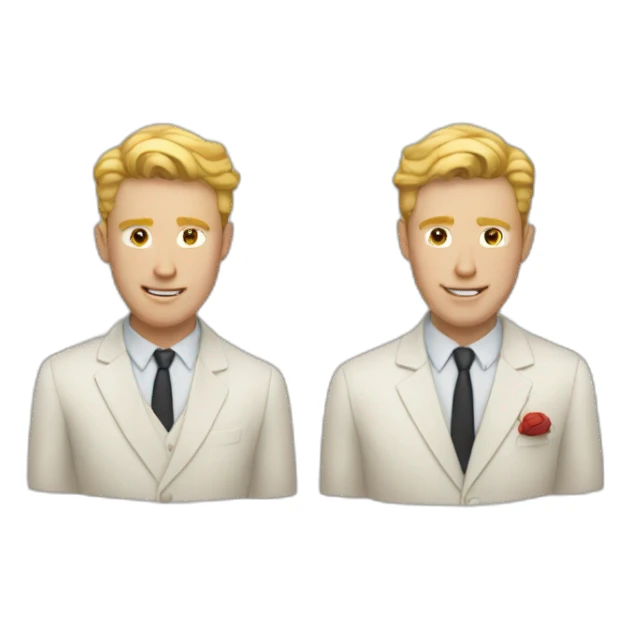 Two white guys in love  sticker