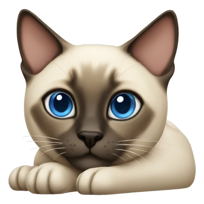 siamese cat laying down sticker
